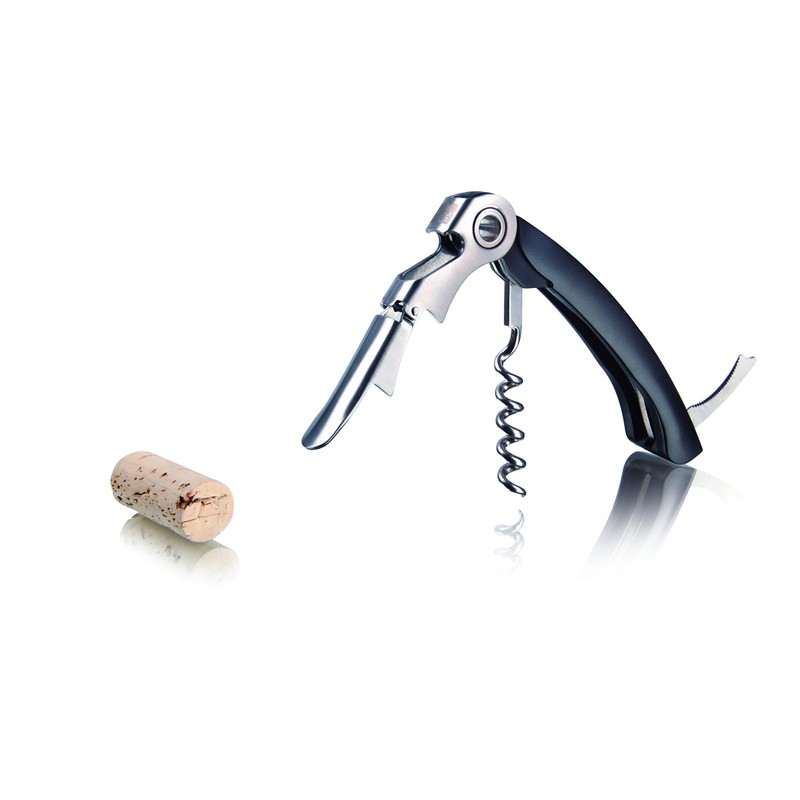 Vacu Vin Waiter`s Kellnermesser, Edelstahl, Schwarz, 18x4x4 cm