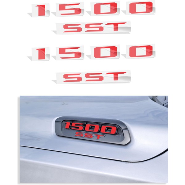 1500 SST Hood Emblem Overlay Decal Stickers - 2025 Ram
