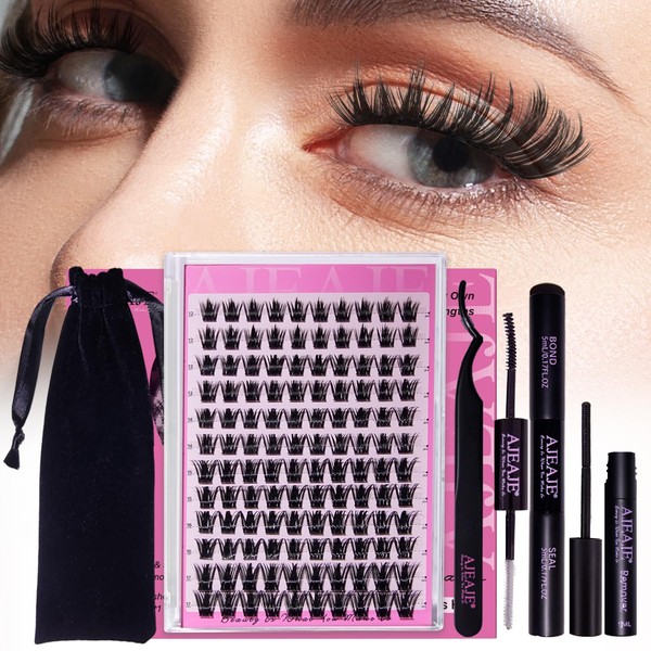 AJEAJE DIY Lash Extension Kit Faux Mink 120pcs Lash Clusters