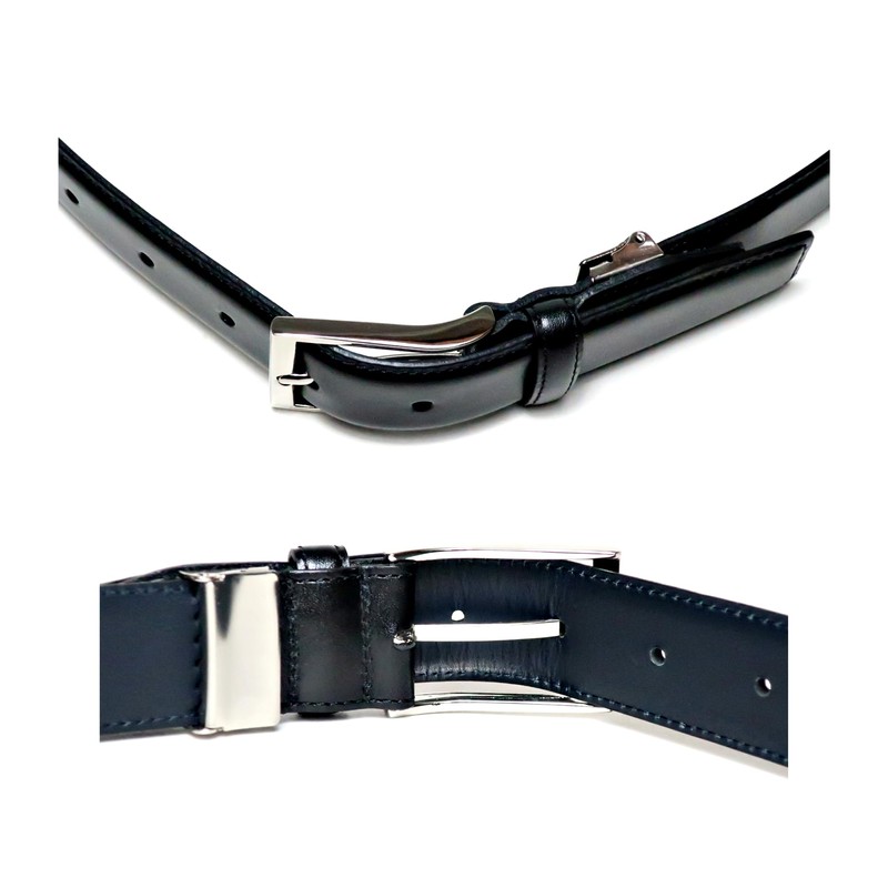 KIETH KE21414-19 Men's Business Belt, Black, Leather, 1.2 inches (30