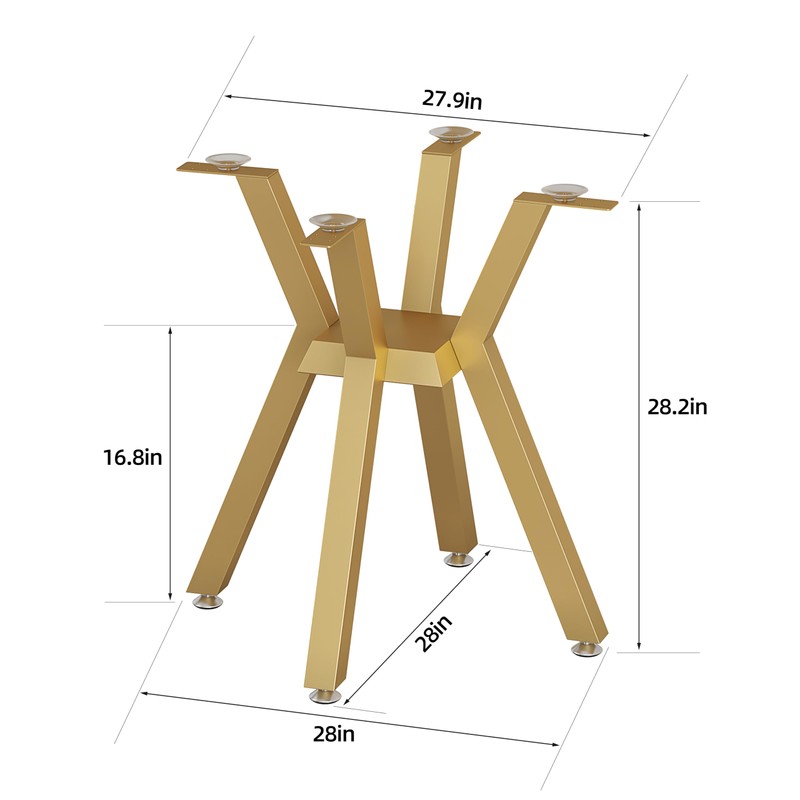 Sumatos Metal Table Base - Modern Coffee Table Legs, 28