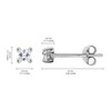 Sterling Silver Princess-Cut Square Tiny 2mm Stud Cubic Zirconia Earrings