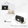 FARFADET Women's Shoulder Bag, Quilted Pochette, Cross-body Chain Bag, Cute,