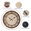 Lafocuse Silent Bronze Rustic Farmhouse Wall Clock with Raised 3D