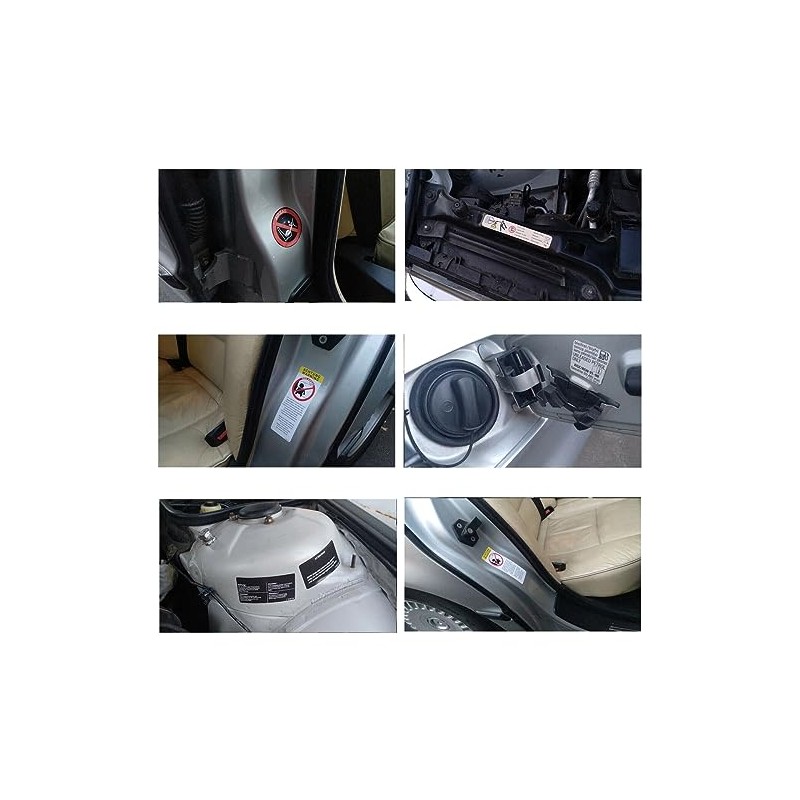 LST Safety Sign Sticker Airbag Tyre Pressure 5 Series E39