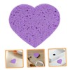 SAFIGLE 5pcs Heart Shaped Facial Sponges: Soft Makeup Remover Pads
