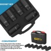 6 Pack Crank Bolt Socket Set 17/19/21/22/24