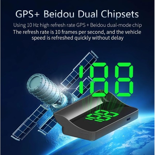 Panlouting Car Digital HUD Head Up Display, Windscreen Projector, KM/H