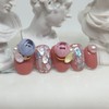 Lantern Rose Handmade Nail Tips - Long Oval / 초롱장미
