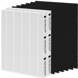 GoKBNY Aera-Max 200 2 Pack HEPA Replacement Filter, H13 True HEPA & 6x Carbon Pre-Filters, Black, 10.08 cm x 25.46 cm