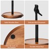 SUNNEKO Wood Paper Towel Holder,Black Kitchen Roll Holder Free Standing,Easy