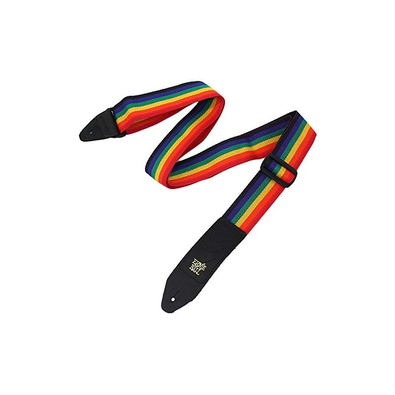 Ernie Ball Rainbow Coloured Polypropylene Guitar Strap Pick Holder