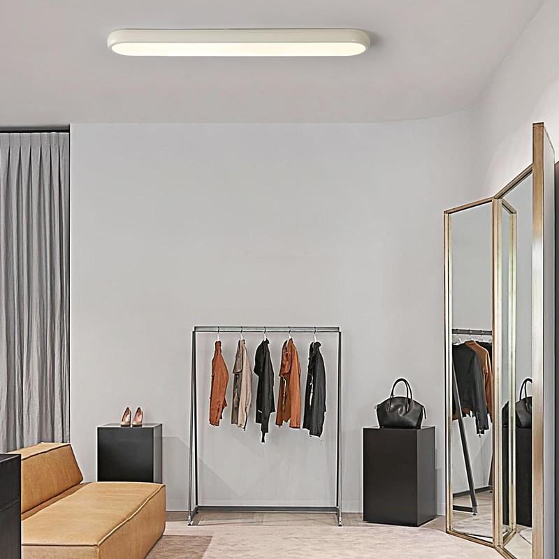 Qcyuui Dimmable LED Ceiling Light with Remote,39.4 in Long Ceiling