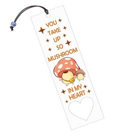 Mushroom Gifts for Women Girls Cute Mushroom Bookmark for Her Him Romantic Gifts for Husband Wife Fiance Book Lover Bookish Valentine's Day Christmas Anniversary Birthday Gifts