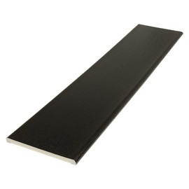 Pencil Round Architrave uPVC Plastic Finishing Trim Moulding (2.5m) - 95mm, Black Ash