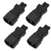 4Pcs IEC320 C14 to IEC320 C7 Power Adapter Universal Black