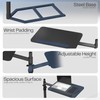 Height Adjustable Under Mattress 20 inch Bedside Desk, Works with