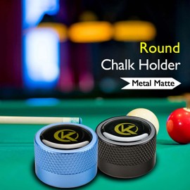 KONLLEN Round Pool Cue Chalk Holder-Portable Cue Chalk Holder for Billiard Cue Snooker Accessory