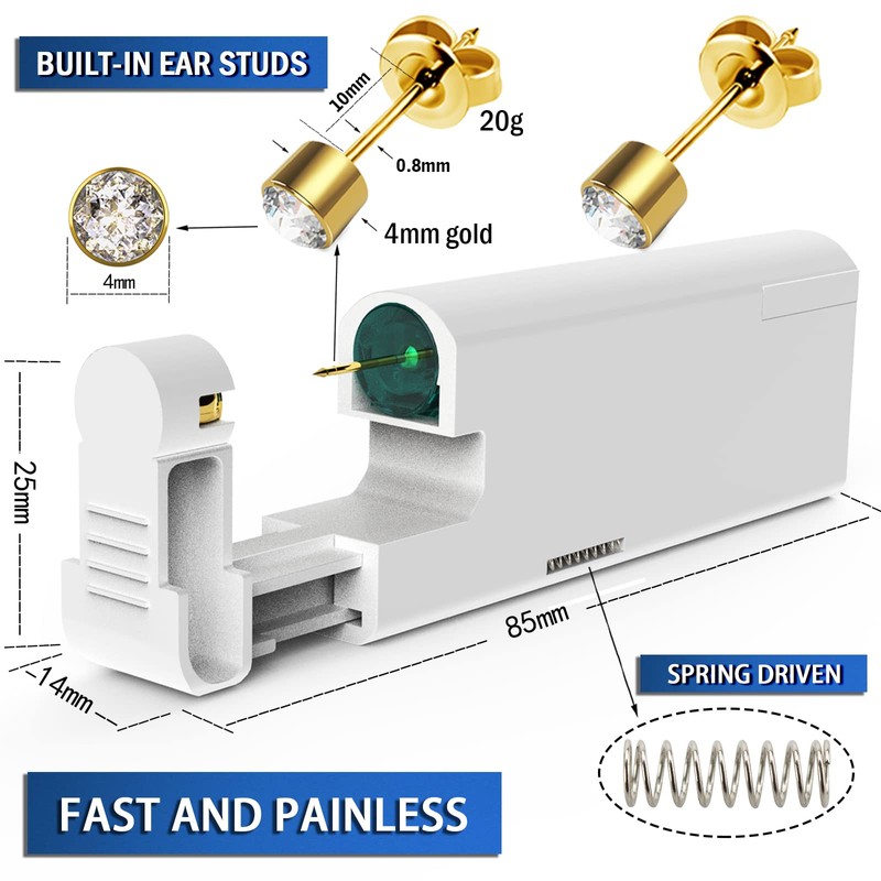 2PCS Ear Nail Gun Disposable Aseptic Household Ear Piercing Gun