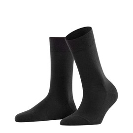 FALKE Women's Sensitive Berlin W So Wool Cotton With Soft Tops 1 Pair Socks, Black 3000, 5.5-8