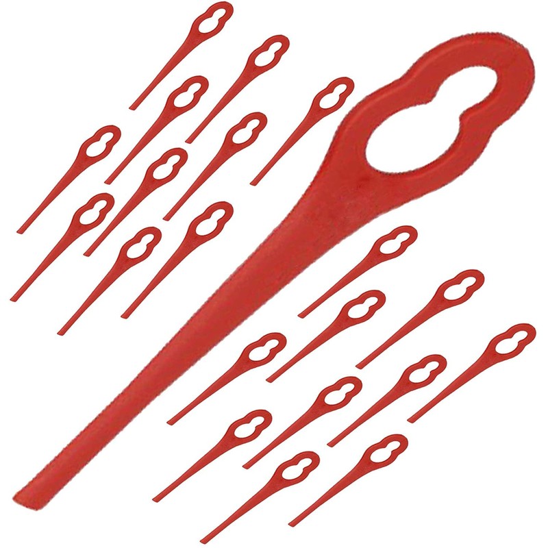 Spares2go Plastic Blades for Ozito Strimmer Trimmer (Pack of 20,