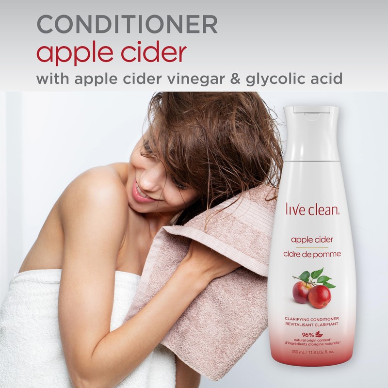 Live Clean Conditioner, Ultra Light Apple Cider, 12 Oz
