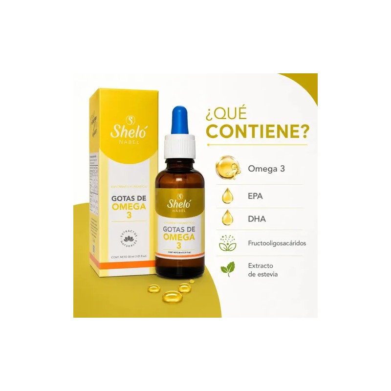 Omega 3 Sheló Nabel Gotas Omega 3 Drops, 30 mL