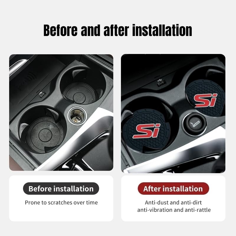 Car Cup Holder Coasters 2PCS 2.75 Inch Coasters for Honda
