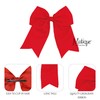 Jumbo Bow Clip with Tails - Red
