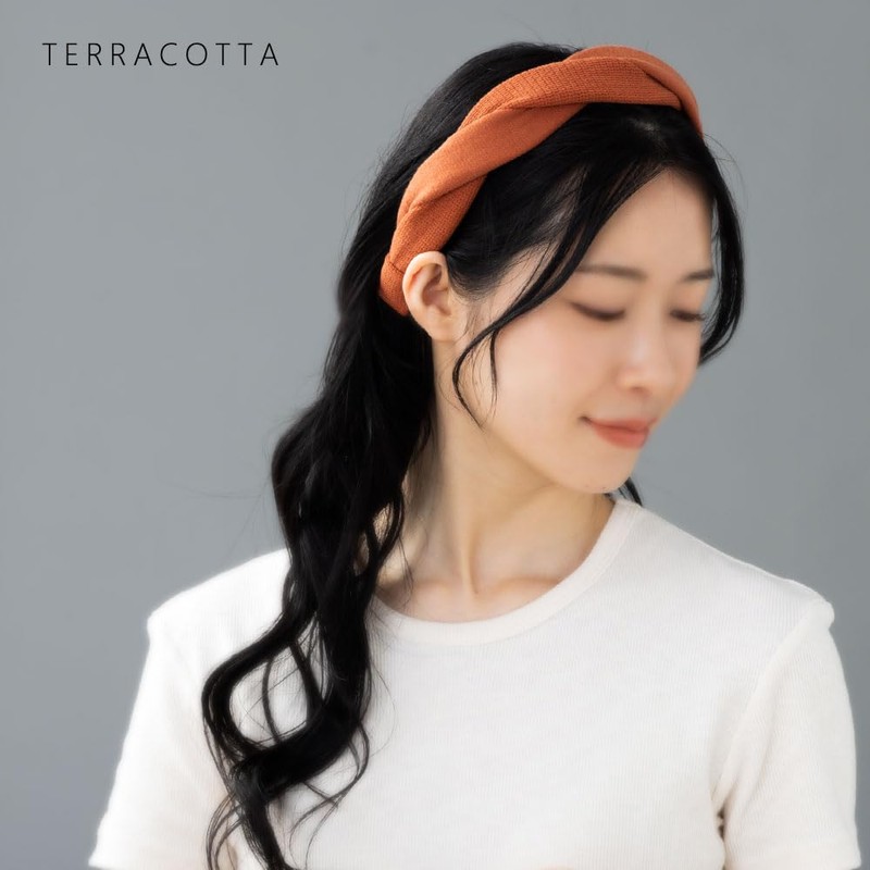 JewelVOX Hair Accessories, Headband Mixed Material, Twist Wide, Gray