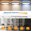 BLNAN LED Flush Mount Ceiling Light with Remote Control, 12
