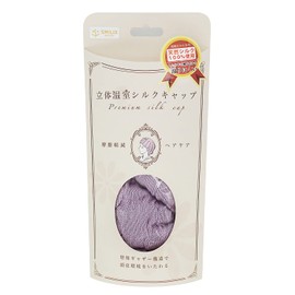 SMILIX 3D Greenhouse Silk Cap, 100% Silk, Hair Cap, Hair Band, For Daytime, For Sleeping, Lavender