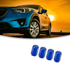 ACROPIX Tire Stem Valve Caps Universal Navy Blue 4pcs