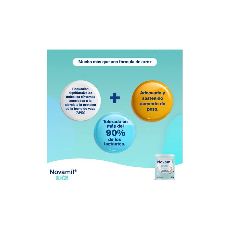 Novamil Rice 400G De 0 a 36 meses.