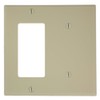 Leviton 2-Gang 1-Blank 1-Decora/GFCI Device Combination Wallplate, Standard Size, 80708-I,
