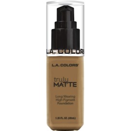 L.A. COLORS Warm Caramel Matte Foundation Concealer Long Wearing High Pigment 1.35 Fl Oz