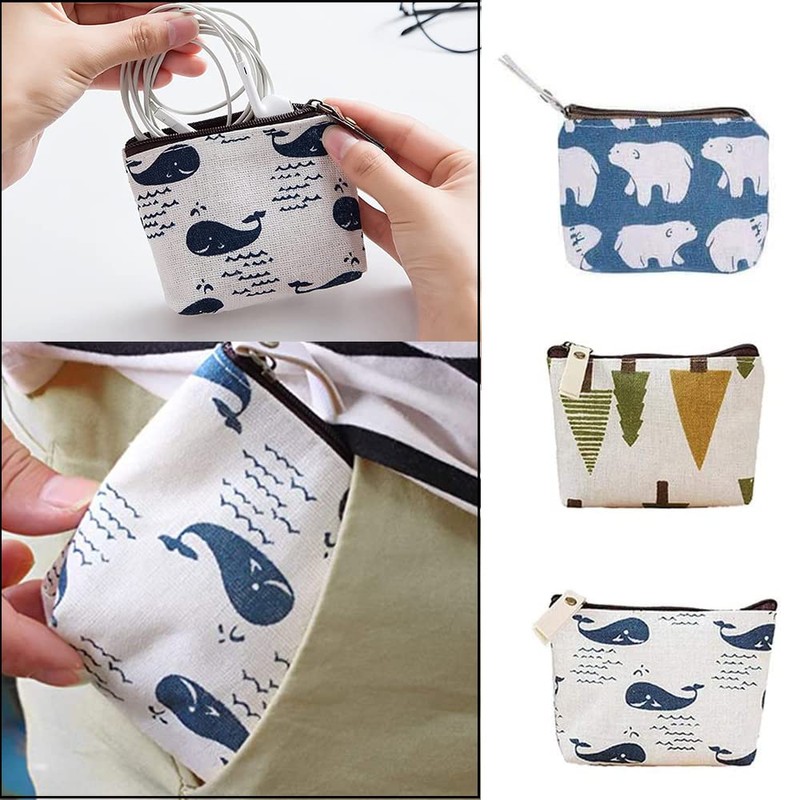 Generic GZM3 4pcs Coin Storage Bag Cute Women Girls Kids