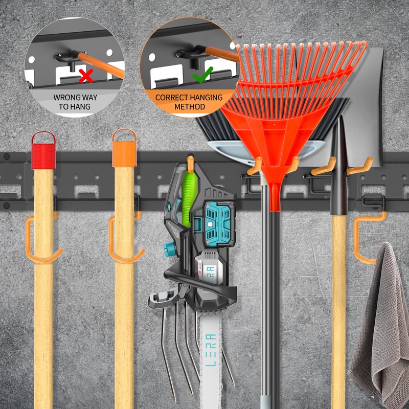 Unaikoo Garden Tool Organizer Wall Mount - Garage Storage and