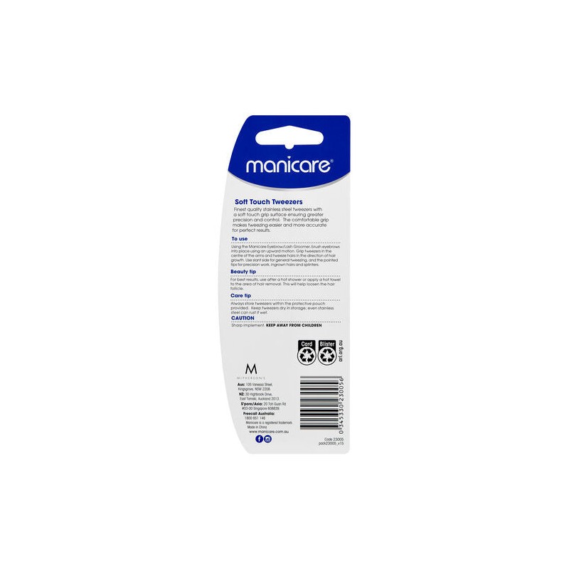 Manicare Soft Touch Tweezer Slant Tips