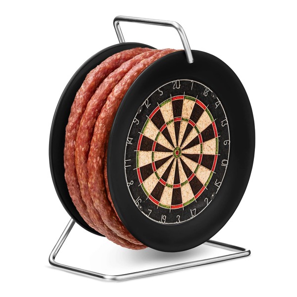 Wurstbaron® Sausage Cable Reel in Dartboard Design, 3.5 m Krakow Style Sausage, High Quality and Smoky Aroma, Funny Gift, 240 g
