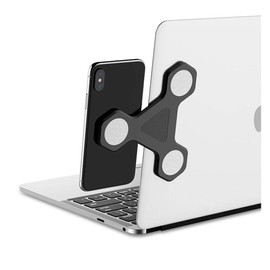 xcivi Monitor Side Mount Magnetic Bracket - Laptop Duo Screen Mount for Smartphone or Tablet (Black)