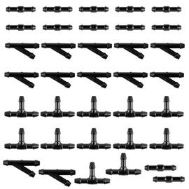 LEEQBCR 36 Stück Universal-Scheibenwaschanlagen-Verbinder 4mm, Wischerschlauch-Reparaturset, Auto-Schlauchverbinder, gerades T-Stück Y…