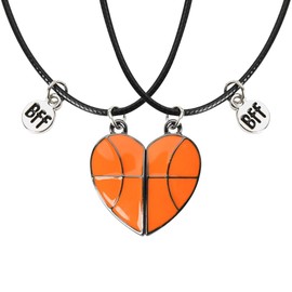 Best Friend Matching Gifts for Men Women Basketball Necklace for Birthday Gifts for Best Friend Friendship Necklaces Magnetic Necklace Gifts for Basketball Lovers Players