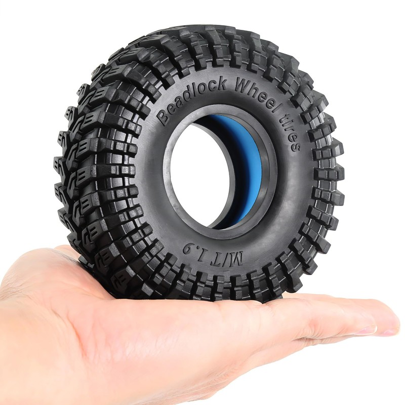 4PCS 1.9 Crawler Swamp Rubber Tires OD 4.53" for FCX10