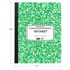 EPI Wide Ruled Marble Composition Notebook, Green, 100 Sheet, 4-Pack