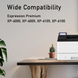 kamo 202 XL Printer Cartridges Compatible with Epson 202 202XL Cartridges for Epson Expression Premium XP-6000 XP-6005 XP-6100 XP-6105 (3 x Black)