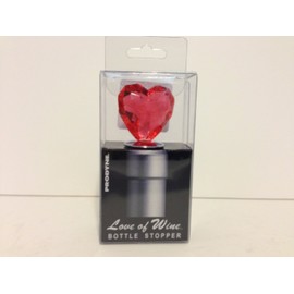 Love of Wine Bottle Stopper Red Heart Hs-2-r By Prodyne