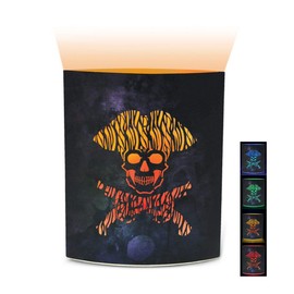 Puzzled CoTa Global LED Lantern Pirate Style Skull - 5.1 inch x 6.3 inch - Multicolor - Item #9685