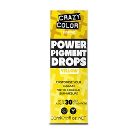 Crazy Color Yellow Power Pigments 30 Uses | Ultra Concentrated Pigments, Custom Toner & Semi-Permanent Dye from Home | Vegan Formula | No Bleach or Ammonia | 30ml