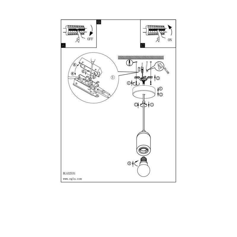 Eglo York Pendant Light Steel 60 W, Grey